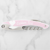 Lichtroze aangepaste schroefschroef voor hart kurkentrekker (Voorkant)