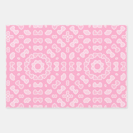 Lichtroze Abstract hartpatroon Inpakpapier Vel