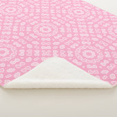 Lichtroze Abstract hartpatroon Sherpa Deken (3/4)