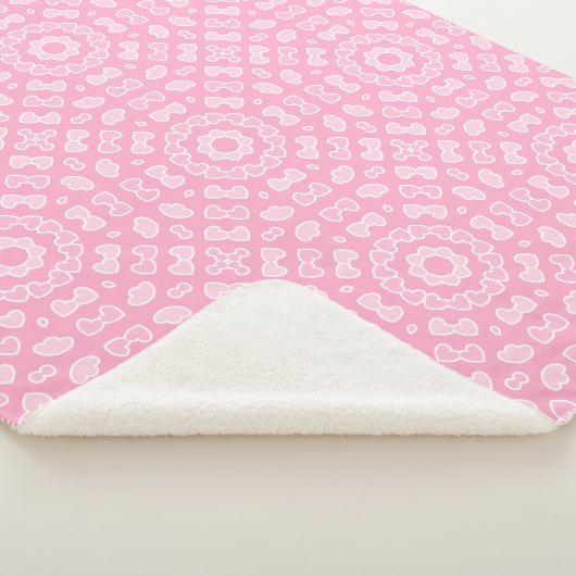 Lichtroze Abstract hartpatroon Sherpa Deken (3/4)