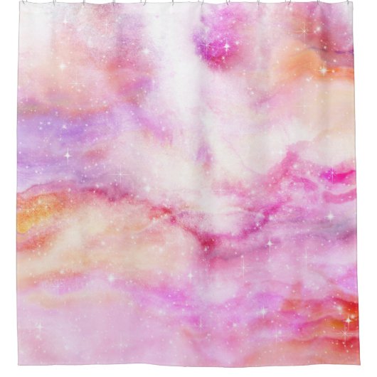 Lichtroze achtergrond douchegordijn (Voorkant)