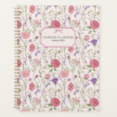 Lichtroze achtergrond, weide, bloementuin planner (Voorkant)