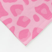 Lichtroze afdrukpatroon fleece deken (Hoek)