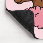 Lichtroze Afro Eenhoorn Muismat (Hoek)