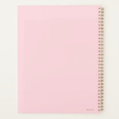 Lichtroze Afro Eenhoorn Planner (Achterkant)