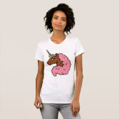 Lichtroze Afro Eenhoorn T-shirt (Voorkant volledig)