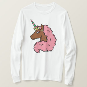 Lichtroze Afro Eenhoorn T-shirt