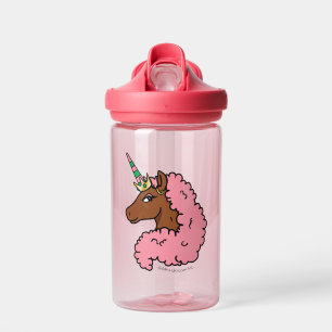 Lichtroze Afro Eenhoorn Waterfles