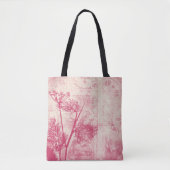  lichtroze andelion zaad Silhouette Tote Bag (Voorkant)