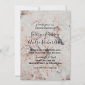 Lichtroze anjer bruiloft kaart (Voorkant)