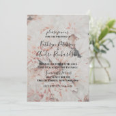 Lichtroze anjer bruiloft kaart (Staand voorkant)