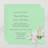  lichtroze appelbloem - bruiloft kaart (Voorkant / Achterkant)