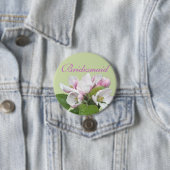 Lichtroze appelbloem ronde button 7,6 cm (In situ)