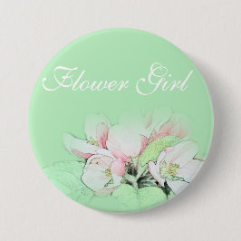  lichtroze appelbloemmeisje ronde button 7,6 cm