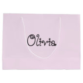 Lichtroze Baby shower Gift Bag Groot Cadeauzakje (Achterkant)