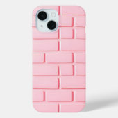 Lichtroze baksteen iPhone hoesje zachte chic stijl (Achterkant)