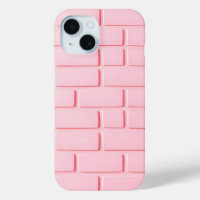 Lichtroze baksteen iPhone hoesje zachte chic stijl