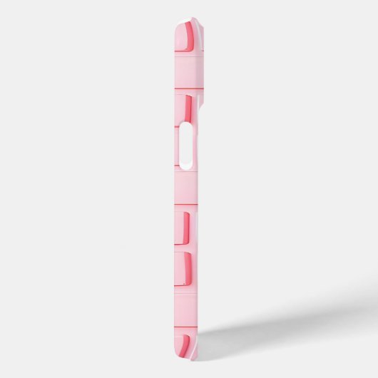 Lichtroze baksteen iPhone hoesje zachte chic stijl (Achterkant / Rechts)