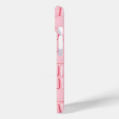 Lichtroze baksteen iPhone hoesje zachte chic stijl (Achterkant / Links)