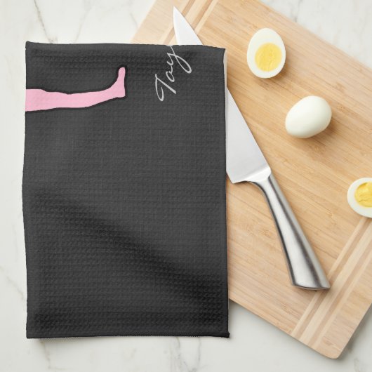 Lichtroze balletdanser theedoek (Quarter Fold)