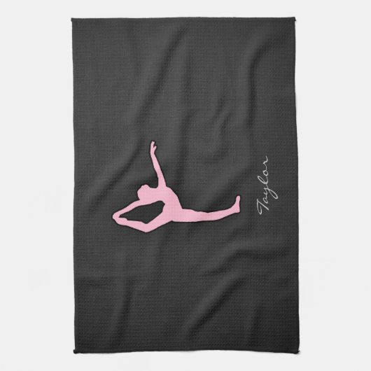 Lichtroze balletdanser theedoek (Verticaal)