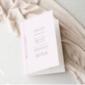 Lichtroze Bat Mitzvah Vouwprogramma Brochure Programma
