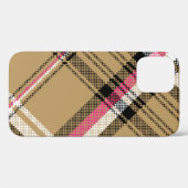 lichtroze beige vlegeltartan Case-Mate iPhone case (Achterkant (horizontaal))