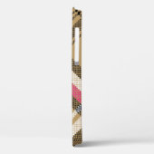 lichtroze beige vlegeltartan Case-Mate iPhone case (Achterkant / Links)
