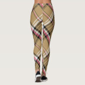 lichtroze beige vlegeltartan leggings (Achterkant)