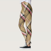 lichtroze beige vlegeltartan leggings (Links)