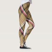 lichtroze beige vlegeltartan leggings (Rechts)