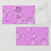 Lichtroze bellen visitekaartje (Voorkant / Achterkant)