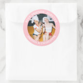 Lichtroze beste vrienden voor altijd Sticker (Tas)