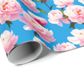 Lichtroze blauwe hemelvolken - verpakkingspapier cadeaupapier (Rol Hoek)