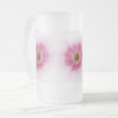 lichtroze bloem matglas bierpul (Voorkant links)