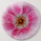 lichtroze bloem ronde button 6,0 cm (Voorkant)