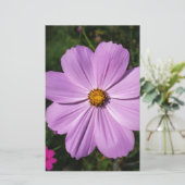 lichtroze bloemen briefpapier (Staand voorkant)