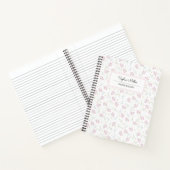 Lichtroze Bloemen Coquette Esthetische Spiraal Notitieboek (Binnen)