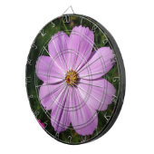 lichtroze bloemen dartbord (Voorkant Rechts)