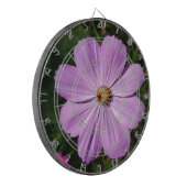 lichtroze bloemen dartbord (Voorkant Links)