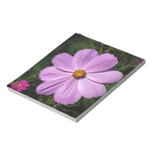 lichtroze bloemen notitieblok (Linkerzijde)