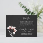 Lichtroze bloemen Orthodoxe begrafenis Bedankkaart (Staand voorkant)