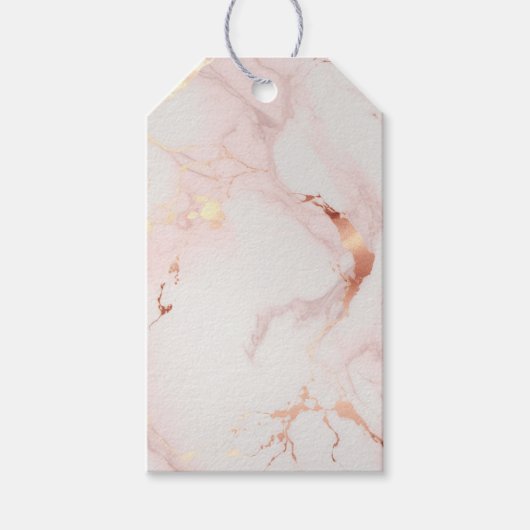 Lichtroze bloemig Wenskaart Cadeaulabel (Voorkant)