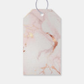 Lichtroze bloemig Wenskaart Cadeaulabel (Achterkant)