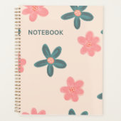 Lichtroze Bloemige Achtergrond | Elegante Zachte E Planner (Voorkant)