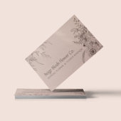 Lichtroze Blush Calligrafie Bloem Bouquet Garden Visitekaartje