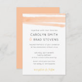 Lichtroze Blush Gold Modern Waterverf bruiloft Kaart (Voorkant / Achterkant)