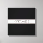 Lichtroze Blush Stripe & Elegante Bewerkbare Tekst Canvas Afdruk (Voorkant)