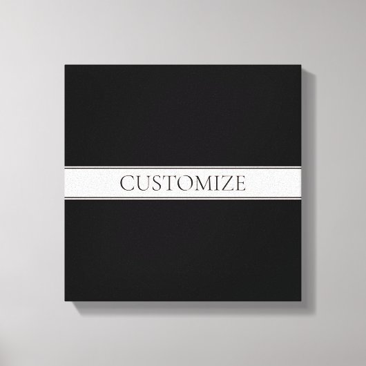 Lichtroze Blush Stripe & Elegante Bewerkbare Tekst Canvas Afdruk (Voorkant)