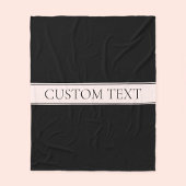 Lichtroze Blush Stripe & Elegante Bewerkbare Tekst Fleece Deken